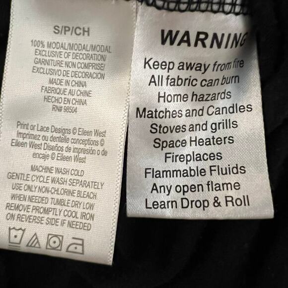 Eileen Fisher West size S maxi ruffle scoop gathered long sleeve nightgown - Picture 9 of 9